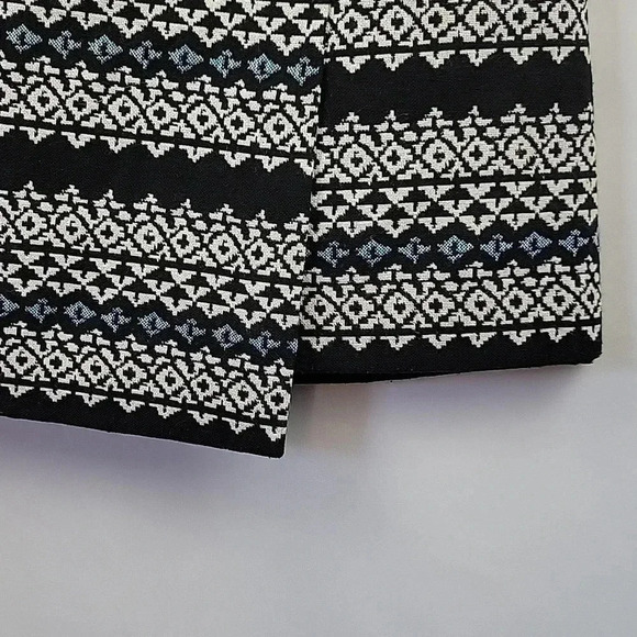 LOFT Faux Wrap Cotton Blend Mini Skirt Boho Print Size 6 - Picture 7 of 13